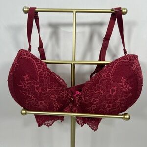 La SENZA Burgundy Lace Bra‎ 38DD